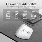 SANWA Wireless Ergonomic Mouse for Large Hands with Wrist Rest, White - Image 5