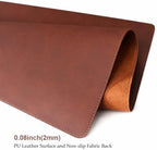 Leather Desk Mat & Mouse Pad - Desk Blotter Large 31.5X 15.8in - Image 3