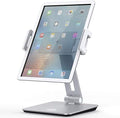 KABCON Tablet Stand Holder, Tightness Adjustable Multi-Angle Foldable Eye-Level Aluminum Solid Tablets Stands Dock for 4''-14''Tablets/Phone, iPad Series,Samsung Galaxy Tabs,Kindle Fire,Etc. by KABCON