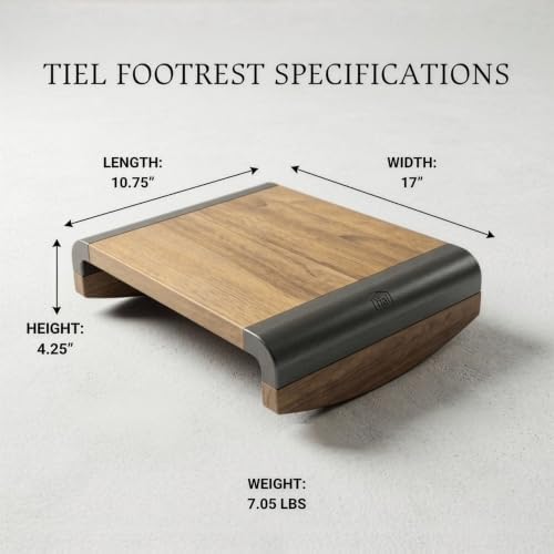 Tiel Ergonomic Wooden Foot Rest for Under Desk – Angled Leg Elevation Stool for Posture & Back Support on Hardwood & Carpet - Image 6