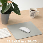 Genuine Leather Mouse Pad (Light Grey, Large) - Image 2