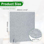 PATIKIL Desk Dividers 24" x 24", 1 Pack Desk Privacy Panel Freestanding Noise Reducing Partition Acoustic Panel with 4Pcs Support Feet for Testing Office Home Library, Cement Gray Style C - Image 2