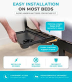 Stander Wonder Bedside Shelf, Bedside Caddy Organizer & Bunk Bed Shelf, Space-Saving Floating Nightstand for Seniors & Dorm Rooms, Bedside Tray Table with Phone Holder, Cup Holder & Cable Organizer - Image 6