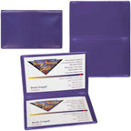 StoreSMART - Metallic Violet Folding Business Card Holders - 500 Pack - Polypropylene Plastic (RPP2915MV-500) - Image 3