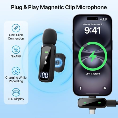 yAyusi Vlogging Kit for iPhone/Android, 13.7 in Long Overhead Phone Mount, Microphone/Remote Control, Flexible Articulating Arm Phone Mount for Desk for Live Streaming, Meeting, Cooking, Filming - Image 4