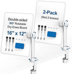 2-Pack 16x12 Clamp-On Whiteboards, Double Sided Magnetic Dry Erase Boards by KOKSRY