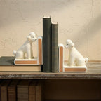 Creative Co-Op 2-Piece Hand-Painted Stoneware Vintage Poodle Bookends, White and Gold Finish - Image 6