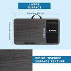 LAPGEAR Home Office Lap Desk – Gray Woodgrain, Fits 15.6” Laptops - Image 5