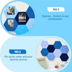 6.7 x 5.9 in 16 Pcs Hexagon Cork Board Tiles, Felt Pin Boards, Ocean - Image 6