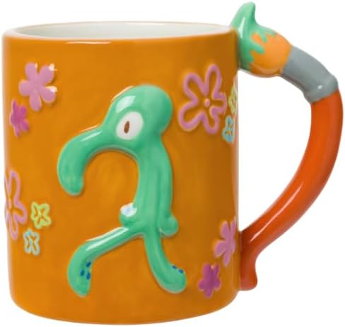 Silver Buffalo Spongebob Squarepants Art, 3D Sculpted Handle Mug, 20oz by SilverBuffalo