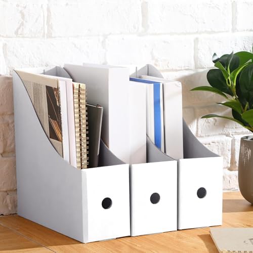 Thenshop 24 Pcs Magazine Files Cardboard Holders,Classic,White - Image 6