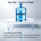 Acrylic Monitor Stand Riser L14" x H5" | Multi-Purpose Desk Organizer for Monitor & Laptop, Compatible with PC, Apple Studio Display and Printer, Ideal for Home Workspaces & Office Desks (White) - Image 3