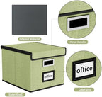 File Organizer Box with Lids, Collapsible File Folder Organizer - Image 4
