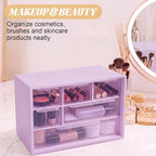 Briwooody 6 Pack Small Drawer Organizer Stackable Desktop Storage, Purple - Image 5