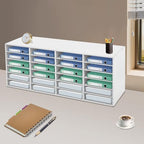 Literature Organizers 24 Compartment Office Mailbox with Adjustable Shelves 6-Tier Wood Literature Sorter Desktop File Holder for Office Home Classroom Mailrooms - Image 2