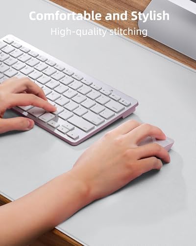 AFIING Large Desk Mat 55" x 24" - PU Leather Desk Pad Protector, Waterproof Non-Slip Extended Mouse Pad for Office Desk, Keyboard, Laptop and Home Workspace (Ivory White) - Image 5