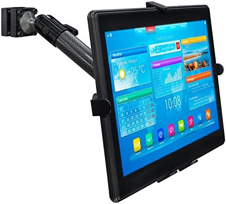 Mount-It! Carbon Fiber Car Headrest Tablet Holder, Back Seat iPad & Tablet Mount for Kids, Adjustable 7–11 Inch Rear Seat Holder for Galaxy & Fire Tablets, Road Trip Travel Mount by Mount-It
