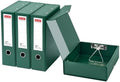 Storage File Boxes 4 Pack, Foldable File Box with Clip, 88mm Spine, Green by LEPAPILLIONJEWELRY