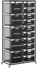 EasyPAG Rolling Storage Cart With 15 Drawers, Metal Craft Organizers with Wood Tabletop for Home, Letter/Legal Size Rolling File Cart for Office, Classroo and Dorm, Black by EasyPAG