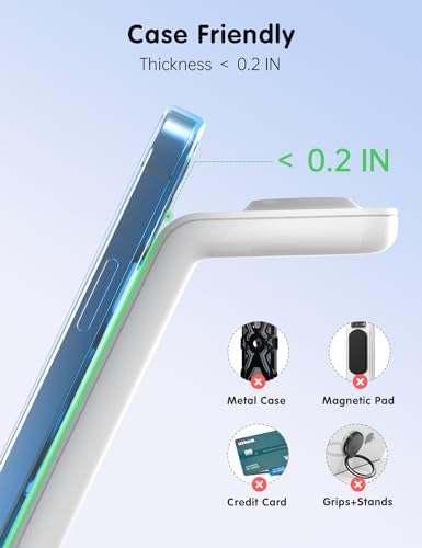 Charging Station for iPhone and Apple Watch: 3 in 1 Wireless Phone Charger Stand for iPhone 17 16 15 14 13 12 11 Pro Max & AirPods, Bedside Nightstand Docking - Image 4