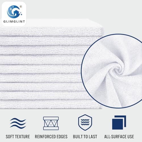 GLIMGLINT Microfiber Cleaning Cloth, 150 Pack Towels for Cars 14 X12 Inch - Image 3