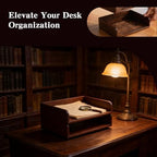 Wooden Desk Organizer, 2-Tier Stackable Wood Inbox Tray for Office, Home & School - Image 4