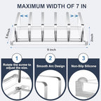 Chunful 5 Slot Adjustable Vertical Laptop Stand for Desk - Image 2