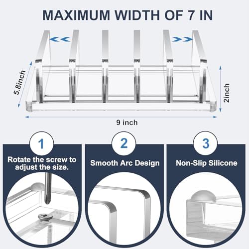 Chunful 5 Slot Adjustable Vertical Laptop Stand for Desk - Image 2