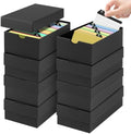 8Pack 4x6 Index Card Box, Index Card Holder 10000+ Cards, Flash Card Holder Index Card Case 4x6 Note Card Organizer File Box Black Index Card Storage Box for 4''x6'' Notecard Flashcard Recipe Card by HIMOMO