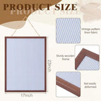 Leinuosen 17" x 23" Cork Bulletin Board, Blue Stripe, Wood Frame - Image 2