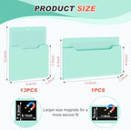 Feifeiya 2 Pcs Magnetic File Folder for Fridge, Mixed, Mint Green - Image 2