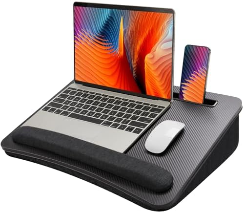 HUANUO Laptop Lap Desk with Cushion, Fit up to 17" Laptop, Black by HUANUO
