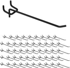 Polmart Black 6" Heavy Duty Pegboard Hooks (Black, 6-inch, 50-Pack) by Polmart