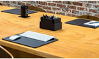 Dacasso Classic Black Leather 14" x 11.5" Luxury Conference Table Pad - Leather Desk Blotter for Writing - Boardroom Organization & Executive Desk Decor - Image 5