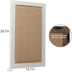 SOFE 18x29 White Linen Bulletin Board, Farmhouse Wood Frame Decor - Image 3