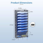 OUTWOLF 10 Tier Hanging Wall File Organizer Wall Mount Paper Document Folder Holder with Hooks for Home Office Organization - Image 5