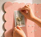 Scalloped Felt Bulletin Board 36 x 24 Inches, Pink Pin Board for Wall - Image 5