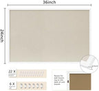 DAHAPYBOO Cork Board with Linen White 2Pack,Bulletin Board 36"x24" - Image 2