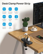 TROND 20W USB C Desk Clamp Power Strip Fit 1.97" Tabletop, ETL List, 10ft - Image 2