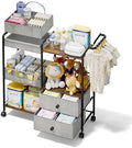 BBLIKE Diaper Caddy Organizer, Baby Storage Cart with Hanging Rack, Gray by BBLIKE