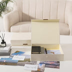 Soul & Lane - Letter Keepsake Storage Box, Magnetic Lid, Set of 2, Beige - Image 5