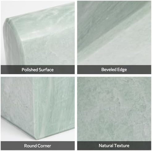Luxury Marble Bookends for Shelves, 13LB Heavy Duty Marble Book Ends - Image 4