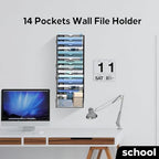 14-Tier Wall File Organizer and Hanging File Organizer, Black, 2Pack - Image 7
