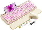 Wireless Keyboard and Mouse, Backlit Typewriter with Magnetic Wrist Rest by SABLUTE