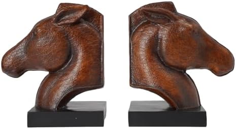 Guichifun Horse Head Decorative Bookends Holder Vintage Decor - Image 2