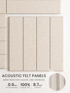 Bumusty 48" x 36" Large Cork Board Alternative, Oatmeal - Image 3