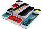 Three by Three Seattle Metal Drawer Organizer Tray Set, 10-Pc, 1" (Multi) - Image 6