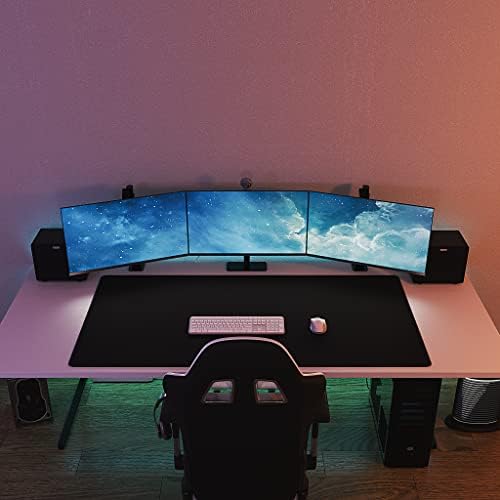 Giga Size Gaming Mouse Pad - Anti Slip Rubber Base - Stitched Edges - Large Desk Mat - 60" x 30" x 0.16" (Giga, All Black/No Logo) - Image 2