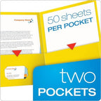 Oxford Twin-Pocket Folders, Textured Paper, Letter Size, Yellow, Holds 100 Sheets, Box of 25 (57509EE) (Pack of 5) - Image 2