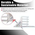100 Pack Cable Stackers with Steel Nails, White Electrical Wire Clip Set - Image 2